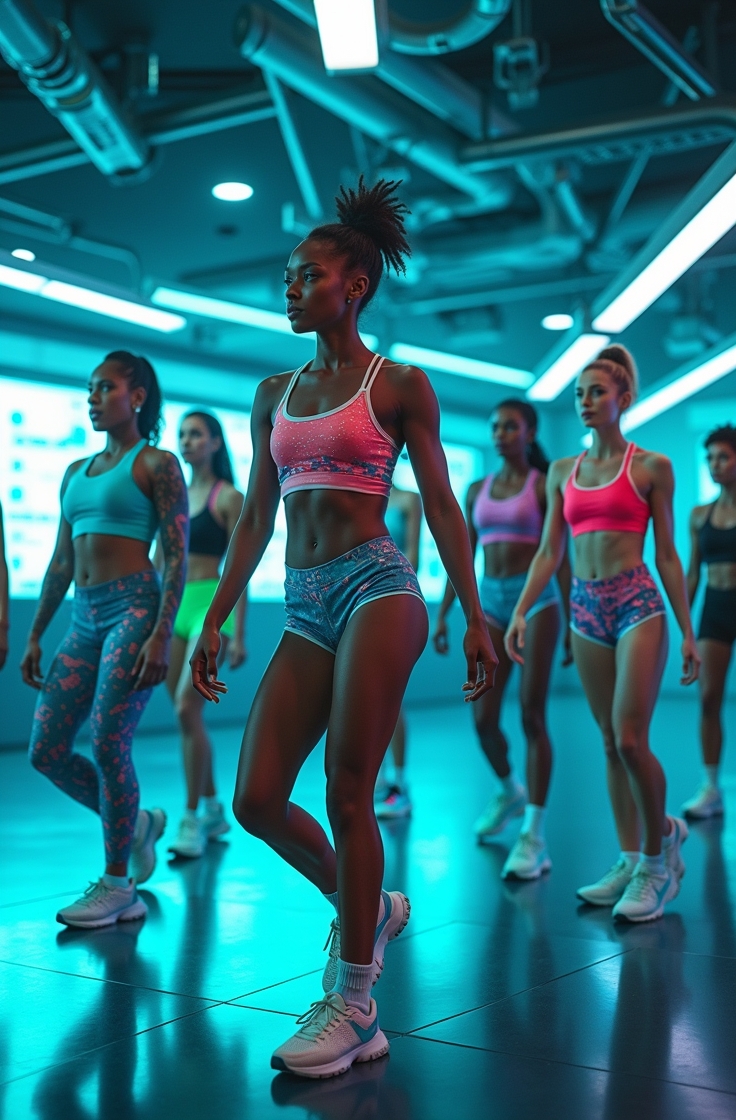 Modern fitness gym interior